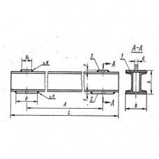 Балки опорных подвесок трубопроводов 1020x90.03x8000 мм Сталь 3 МН 3945-62