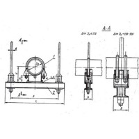 Блоки опорные хомутовые подвесок стальных трубопроводов 127x9.37x900 мм Сталь 20 МН 3943-62
