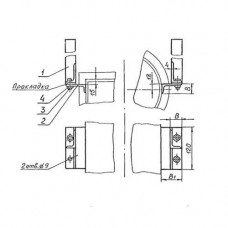 Подвески судовых трубопроводов. Тип 4 4x36x24 мм 12ХМ ТУ 5-89 РИДФ.301525.001