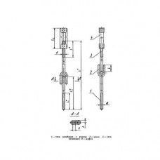 Тяги шарнирные резьбовые с муфтой для подвесок трубопроводов 16x2.55x15 мм 20Х1М1Ф1ТР ОСТ 108.632.07-80