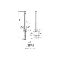 Тяги с серьгой для подвесок трубопроводов 10x0.92x3 мм Сталь 20 ОСТ 108.632.02-80