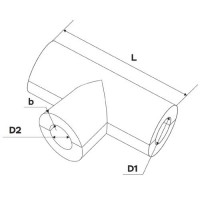 Теплоизоляционные равнопроходные тройники 159x130x159 мм НГ ГОСТ 17376-2001