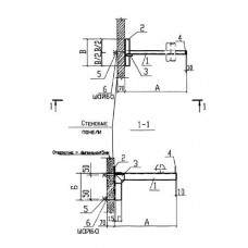Крепления к стеновым панелям Т-ММ-08-2009-5 КСП1-100-12 1000x15.13