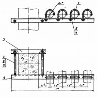 Крепление четырех трубопроводов к железобетонной колонне 0312.34.00.000-08 108x36.8
