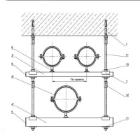 Крепление трех трубопроводов к перекрытию 0312.44.00.000-06 76x110