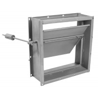 Вентиляционный клапан прямоугольный обратный одностворчатый 150х150 мм КОп