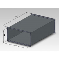 Воздуховод оцинкованный 100х150х0.5 мм прямоугольный  ТУ 36-736-78