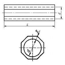 Дренажные керамические трубы с восьмигранной наружной поверхностью 100x15 мм Керамика ГОСТ 8411-74