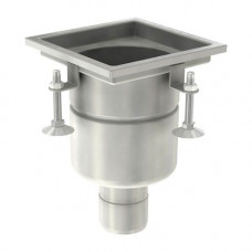 Нержавеющий круглый трап с вертикальным выпуском 200x200x110 мм TR.V110R-200 ГОСТ 5582-75