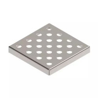 Нержавеющая перфорированная решетка водоприемная точечного водоотвода 245x245 мм