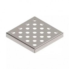 Нержавеющая перфорированная решетка водоприемная точечного водоотвода 142x142 мм