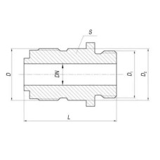 Ввертной штуцер с цапковым концом под трубную резьбу 10x16 мм 556-0195-2 ГОСТ 5890-78