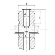 Двойной ответвительный штуцер 15x160 мм 556-35.1007 ГОСТ 5890-78