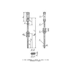 Тяги шарнирные резьбовые с муфтой для подвесок трубопроводов 48x56.9x150 мм 09Г2С ОСТ 108.632.07-80