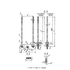Тяги с траверсой для подвесок трубопроводов 36x46.7x150 мм Сталь 20 ОСТ 108.632.09-80