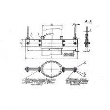 Хомуты укороченные подвесок вертикальных стальных трубопроводов 530x99.03x6800 мм 12Х18Н10Т МН 3952-62