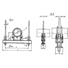 Блоки опорные хомутовые подвесок стальных трубопроводов 108x8.91x750 мм 09Г2С МН 3943-62