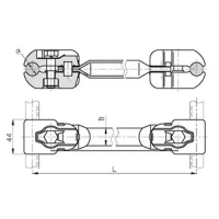 Распорки дистанционные типа РГУ 500x13x16.8 мм РГУ-0-500