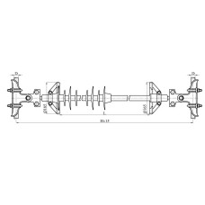 Распорки межфазные изолирующие типа РМИД на напряжение 110-220 кВ конструкция 2 3200x6800x2750 мм РМИД 30-110-H-П2-4