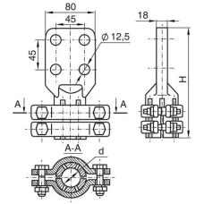 Аппаратные зажимы типа АШМ 170x1.46 мм АШМ-3-2