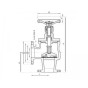 Клапан бронзовый невозвратно-запорный угловой фланцевый