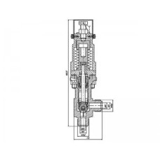 Клапан бронзовый поддержания давления угловой штуцерный сильфонный 522-35.3992 (ИПЛT.49414124)