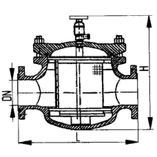 Бронзовый фильтр забортной воды фланцевый 125x40 мм 427-03.149-2