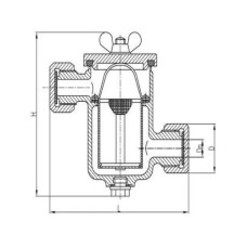 Бронзовый фильтр пресной воды штуцерный 20x10 мм 427-30.1156