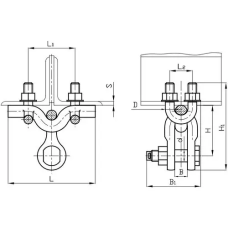 Узлы крепления типа КГ 108x2.24x210 мм КГ-21-3