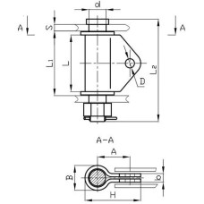 Узлы крепления типа КГН 282x11x250 мм КГН-25-5