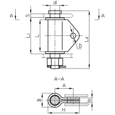 Узлы крепления типа КГН 192x3.28x70 мм КГН-7-5