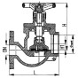 Клапан запорный проходной фланцевый концевой пожарный