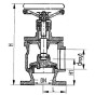 Клапан запорный угловой фланцевый концевой пожарный