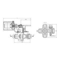 Кран-манипулятор штуцерный 20x10 мм 536-35.398-01 (ИПЛT.494631.002-01)