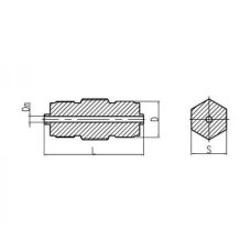 Латунный штуцер ввертной 25x100 мм 556-01.089-6 (ИТШЛ.753011.008-05)