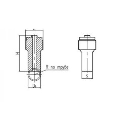 Латунный штуцер приварной 25x40 мм 556-01.101-6 (ИTШЛ.753066.009-05