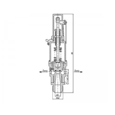 Клапан латунный предохранительный пружинный полноподъемный с принудительным подрывом 524-3642-02 (ИПЛT.49414121-02)