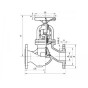 Клапан латунный невозвратно-запорный проходной фланцевый