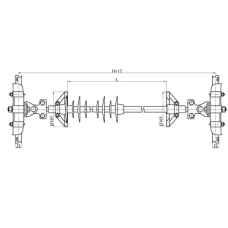 Распорки межфазные изолирующие типа РМИД на напряжение 110-220 кВ конструкция 1 3200x6800x2750 мм РМИД 100-110-H-П4-4