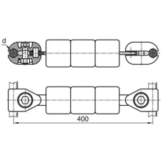 Распорки дистанционные утяжеленные типа РУ 432x21.6x26.6 мм РУ-2-400