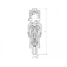 Клапан нержавеющий предохранительный сигнальный штуцерный 524-03.189-01 (ИТШЛ.49414101-01)