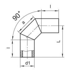 Оболочки на теплоизоляционные отводы 90 градусов 100x114x120 мм Сталь 20 ТУ 4937-002-61278130-2016