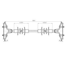 Распорки межфазные изолирующие типа РМИД на напряжение 10-35 кВ 950x2500 мм РМИД 30-10-Н-П3-4
