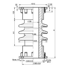 Покрышки для конденсаторов связи 800x325x175 мм П 800-120-I УХЛ Т ГОСТ 5862-79