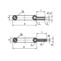 Резинотканевые прокладки полые круглого сечения 1345x50x250 мм тип 1а ГОСТ 6051-76