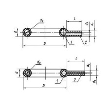Резинотканевые прокладки полые круглого сечения 1400x50x220 мм тип 2 ГОСТ 6051-76