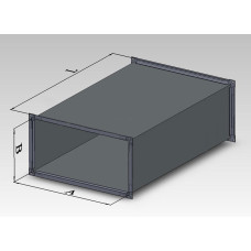 Воздуховод оцинкованный 1000х1000х0.7 мм прямоугольный  ТУ 36-736-78