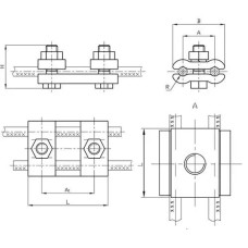 Плашечные зажимы типа ПС 12.5x14x0.75 мм ПС-3-1