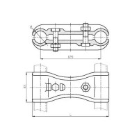 Распорки дистанционные типа Р для подстанций 158x27.5x30.6 мм Р-3-120