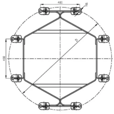 Распорки дистанционные типа 8РГ 400x21.6x30.6 мм 8РГ-2-400Б